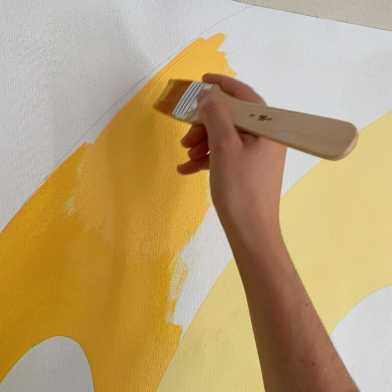 Collection Aura, la briqueterie, tenture murale, design , peinture, art, tenture, toile, chanvre, coton, art, artisanat, chataignier, maison cédrat